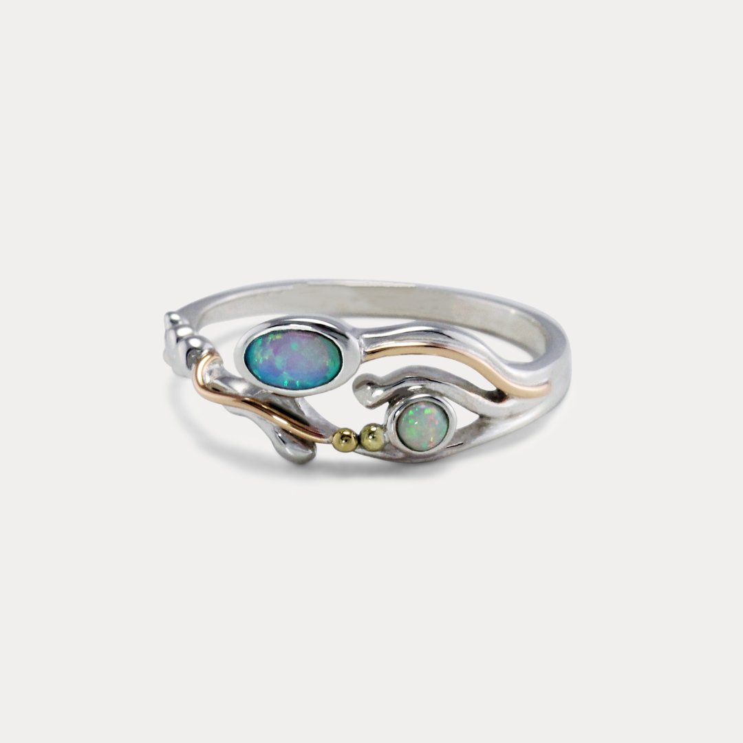 Sterling Silver Fire Opal Ring – Isla Silver