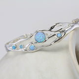Flowing Statement Fire Opal Necklace and Bangle Set