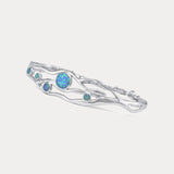 Flowing Statement Fire Opal Necklace and Bangle Set