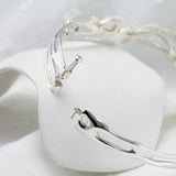 Organic Moonstone, Topaz and Pearl Bangle