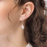 Calla Lily Sterling Silver and Pearl Pendant and Earrings