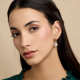 Fiery Moonstone Droplet Pendant and Earrings Set