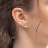 Handmade Blue Topaz Flow Stud Earrings