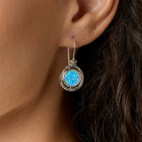 Flower Opal Pendant and Earrings Set