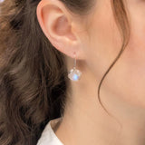 Handmade Elegant Round Moonstone Drop Earrings
