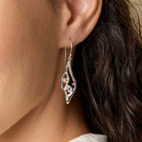 Blue Topaz and Pearl Molten Pendant and Earrings Set