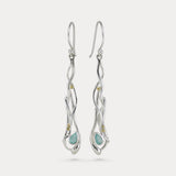 Aqua Chalcedony Drop Earrings