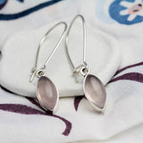 Sterling Silver Rose Quartz Earrings