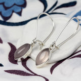 Sterling Silver Rose Quartz Earrings