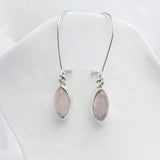 Sterling Silver Rose Quartz Earrings