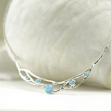 Flowing Statement Fire Opal Necklace and Bangle Set