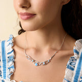 Flowing Statement Fire Opal Necklace and Bangle Set