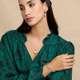 Fiery Moonstone Droplet Pendant and Earrings Set