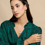 Fiery Moonstone Droplet Pendant and Earrings Set