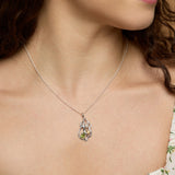 Peridot, Citrine and Pearl Silver Pendant