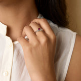 Dainty Ruby CZ Ring