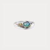 Handmade Dainty Blue Opal Ring