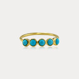 Harmonic Dainty Turquoise and Gold Ring