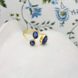 Trinity Kyanite and Gold Ring