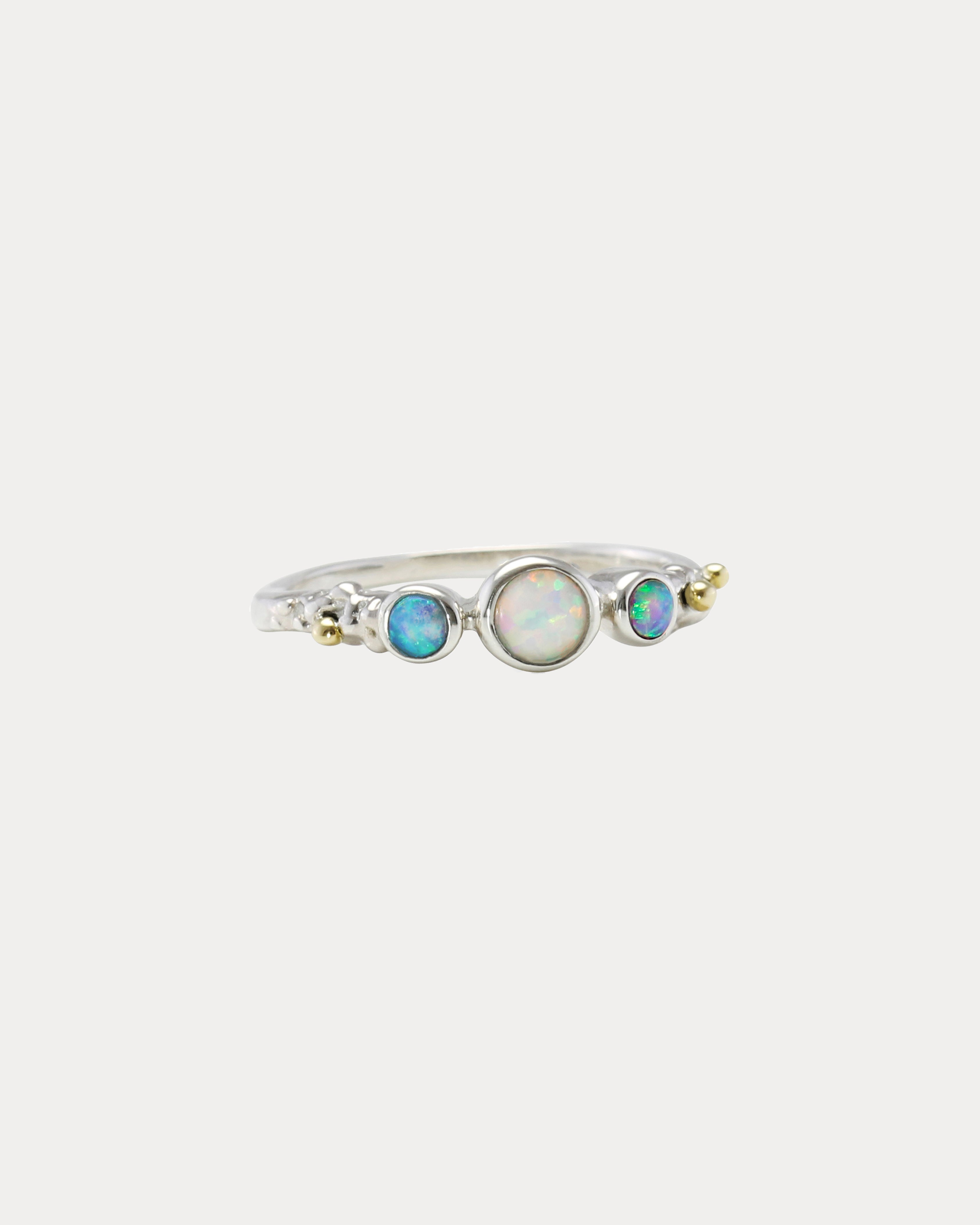 Jewellery Opal Store Near Me Dainty Three Opal Ring – Isla Silver