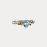 Dainty Sterling Silver Blue Topaz Ring