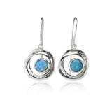 Handmade Ocean Charm Opal Drop Earrings