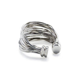 Adjustable Sterling Silver Multi Banded Ring