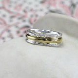 Sterling Silver and Brass Spinner Ring