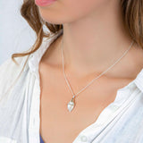Sterling Silver Calla Lily Pendant with Freshwater Pearl