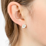 Handmade Silver Buttercup Stud Earrings