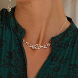Rainbow Moonstone Organic Flow Statement Necklace