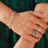 Flowing Moonstone and Pearl Bracelet