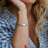 Organic Sterling Silver Cuff Bangle