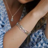 Organic Sterling Silver Cuff Bangle