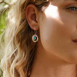 Handmade Blue Opal Drop Earrings