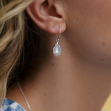 Handmade Rainbow Moonstone Droplet Earrings