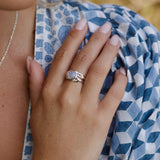 Silver Rainbow Moonstone Ring