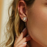 Silver Freshwater Pearl Stud Earrings