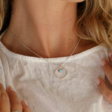 Organic Sterling Silver Opal Pendant Necklace