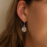 Handmade Fiery Moonstone Drop Earrings