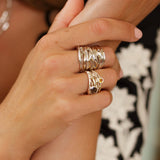 Smoky Quartz & Citrine Statement Ring