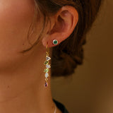 Handmade Sterling Silver Emerald Stud Earrings