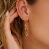 Tiny Gold Spiral Stud Earrings