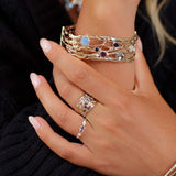 Blue Topaz, Amethyst & Iolite Silver Ring