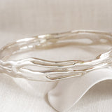 Elegant Organic Sterling Silver Bangle