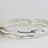 Elegant Organic Sterling Silver Bangle