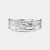 Organic Handmade Sterling Silver Statement Bangle