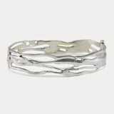 Organic Sterling Silver Cuff Bangle