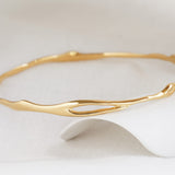 Organic Flow Gold Vermeil Bangle