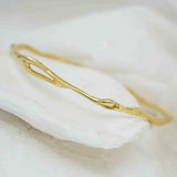 Organic Flow Gold Vermeil Bangle, Ring and Earrings Set